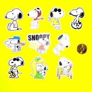 3/$20 Brand New 10x Snoopy Waterproof Stickers #6